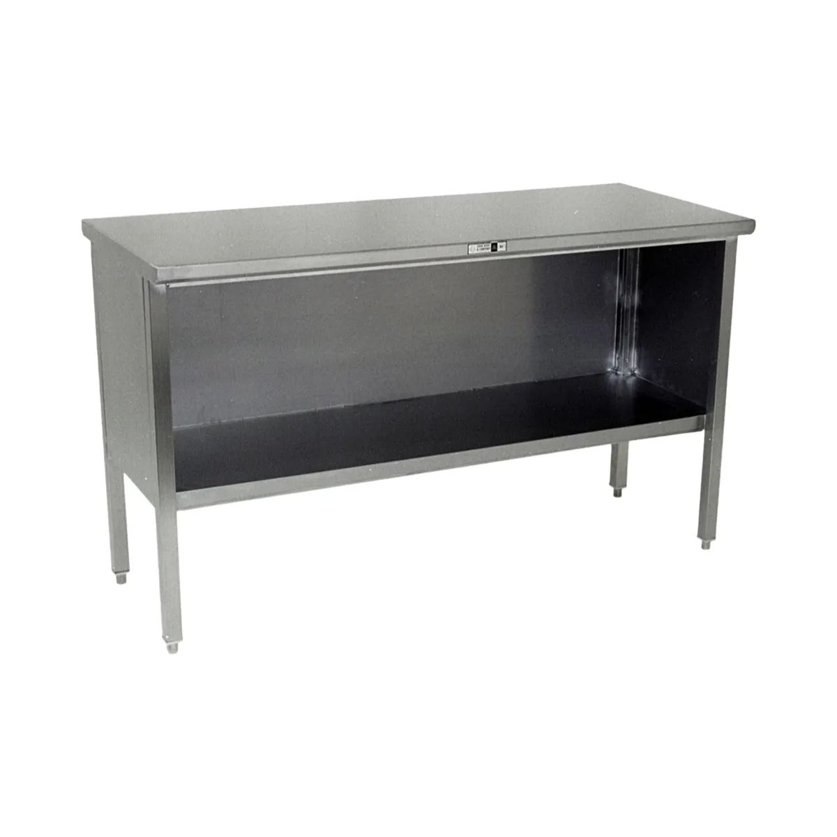 John Boos EBOS4-3072 Open Front Work Table with Mid-Shelf, Flat Top / 72"W X 30"D