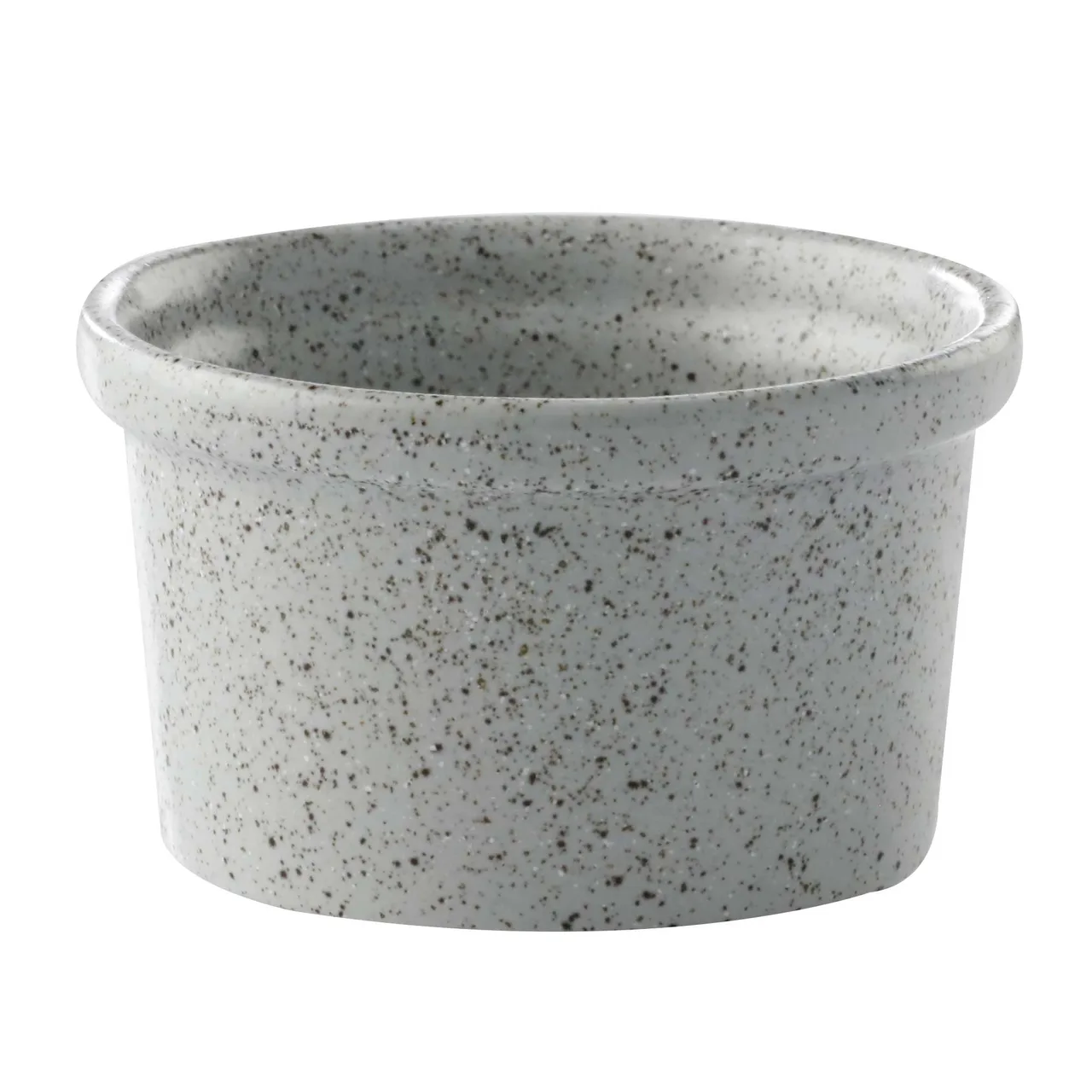 GET PP1944807224 Ramekin, 3.4 Oz., 3" Dia., Porcelain Speckled Grey, Microwave & Oven Safe, 1 Dozen