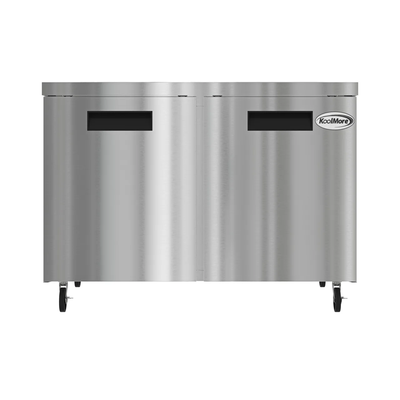 Koolmore KM-UCR-2DSS 48" 2-Door Undercounter Refrigerator, 11 cu. ft., Stainless Steel, Rear Mounted