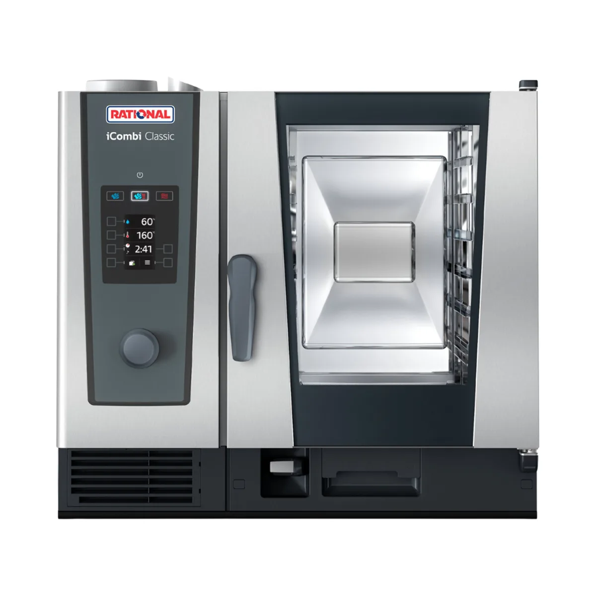 RATIONAL ICC 6-HALF E 208/240V 1 PH Half Size 6 Pan Electric Combi Oven w/ Manual Controls, 208/240V