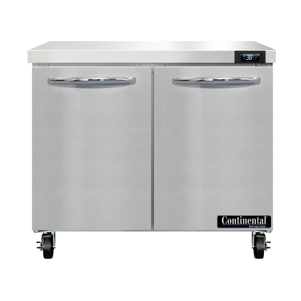 Continental Refrigerator SW36N 36" 2-Section WorkTop Refrigerator w/ 2 Doors, 10.3 cu. ft..