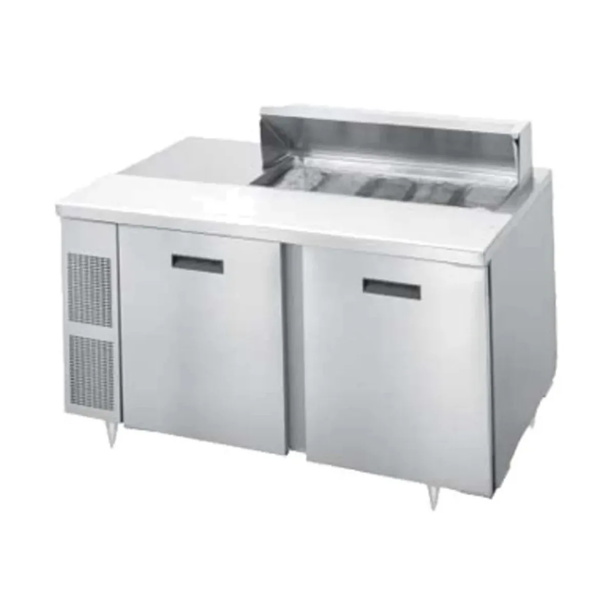 Randell 9200-513 60" 2-Door Sandwich and Salad Prep Table, 10 Pans, Stainless Steel