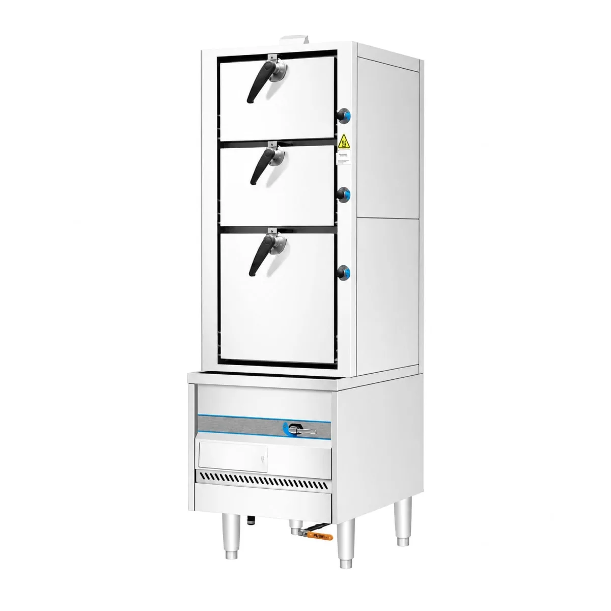Dukers DCSC24 (3) Pan Convection Steamer - Legs, Natural Gas