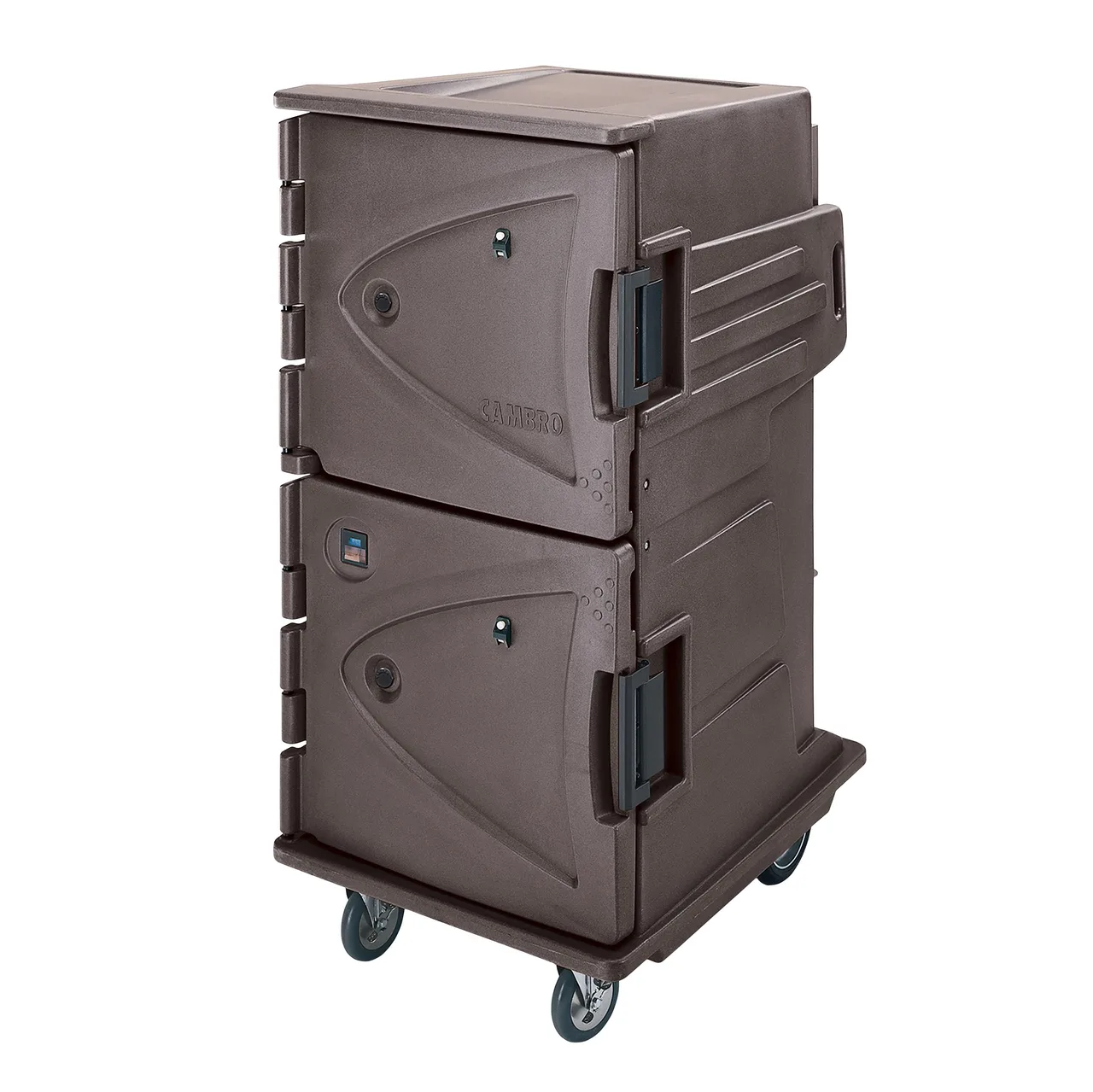 Cambro CMBH1826TBF194 Camtherm Hot Cart, 30½”W×39”D×64⅜”H, 2-Door, Dutch, Heated Holding Cabinet, 1587W, 12×18×26 & 24×12×20 pans