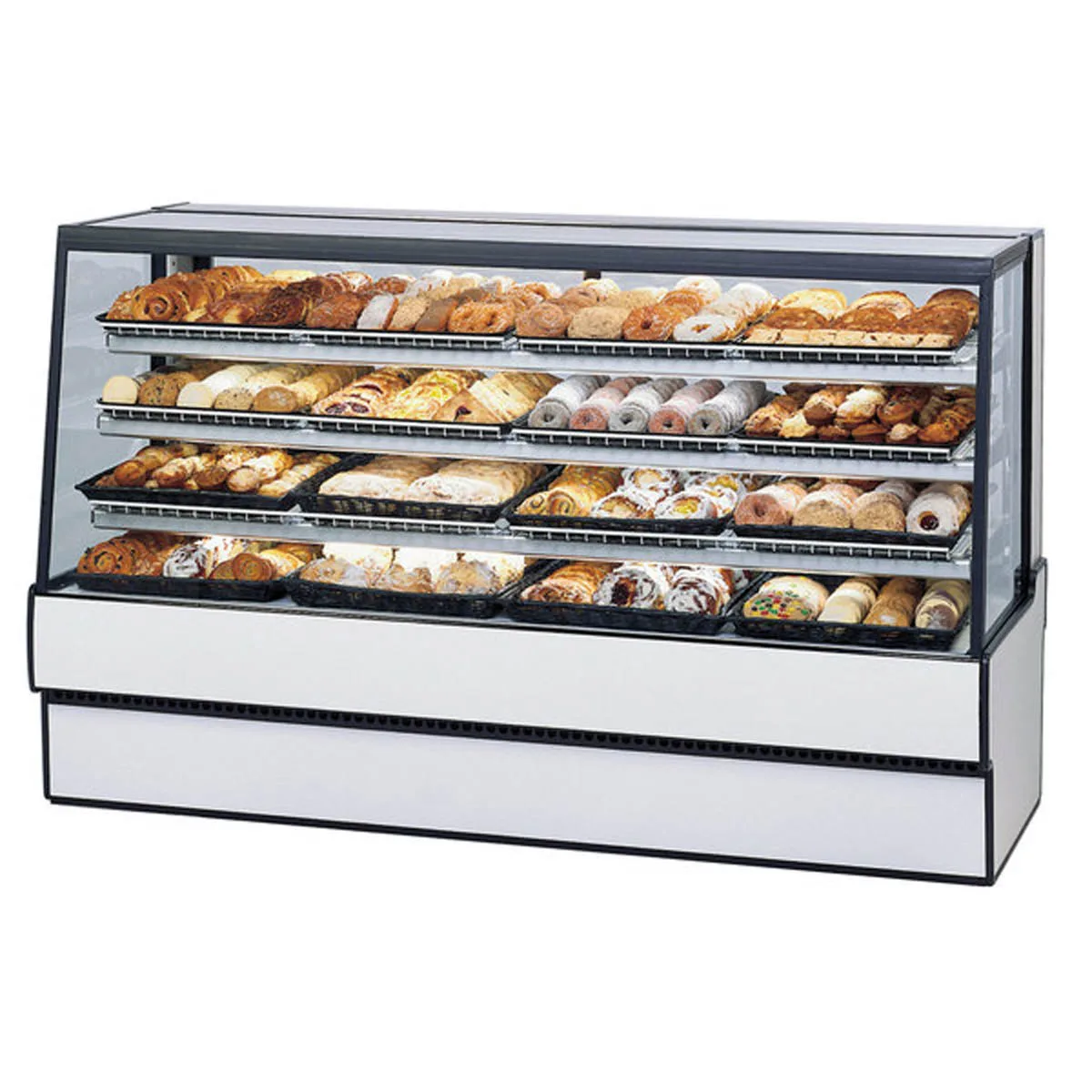 Federal Industries SGD5048 50" 1-Glass Door Bakery Display Case, LED Light, 3 Shelves, Black Trim