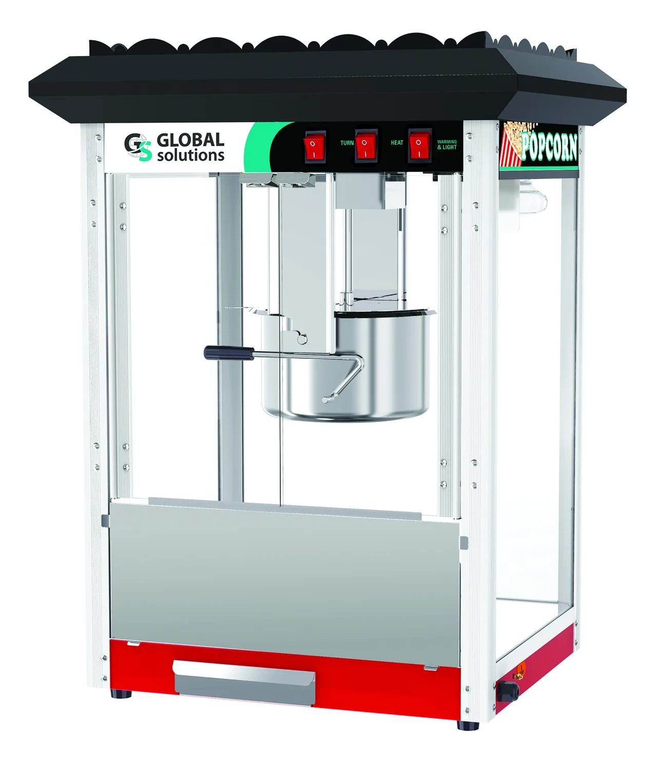 Global Solutions by Nemco GS1736 Popcorn Popper, 12 Oz. Capacity