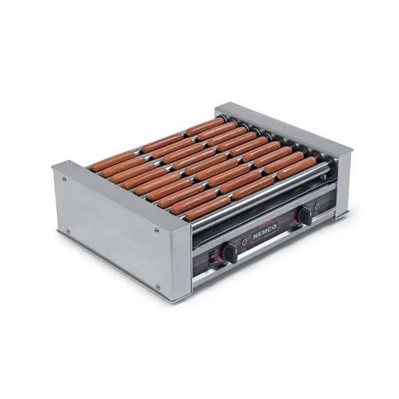 Nemco 8036-220 Roll-A-Grill® Hot Dog Grill, Roller-Type, (10) Chrome Rollers