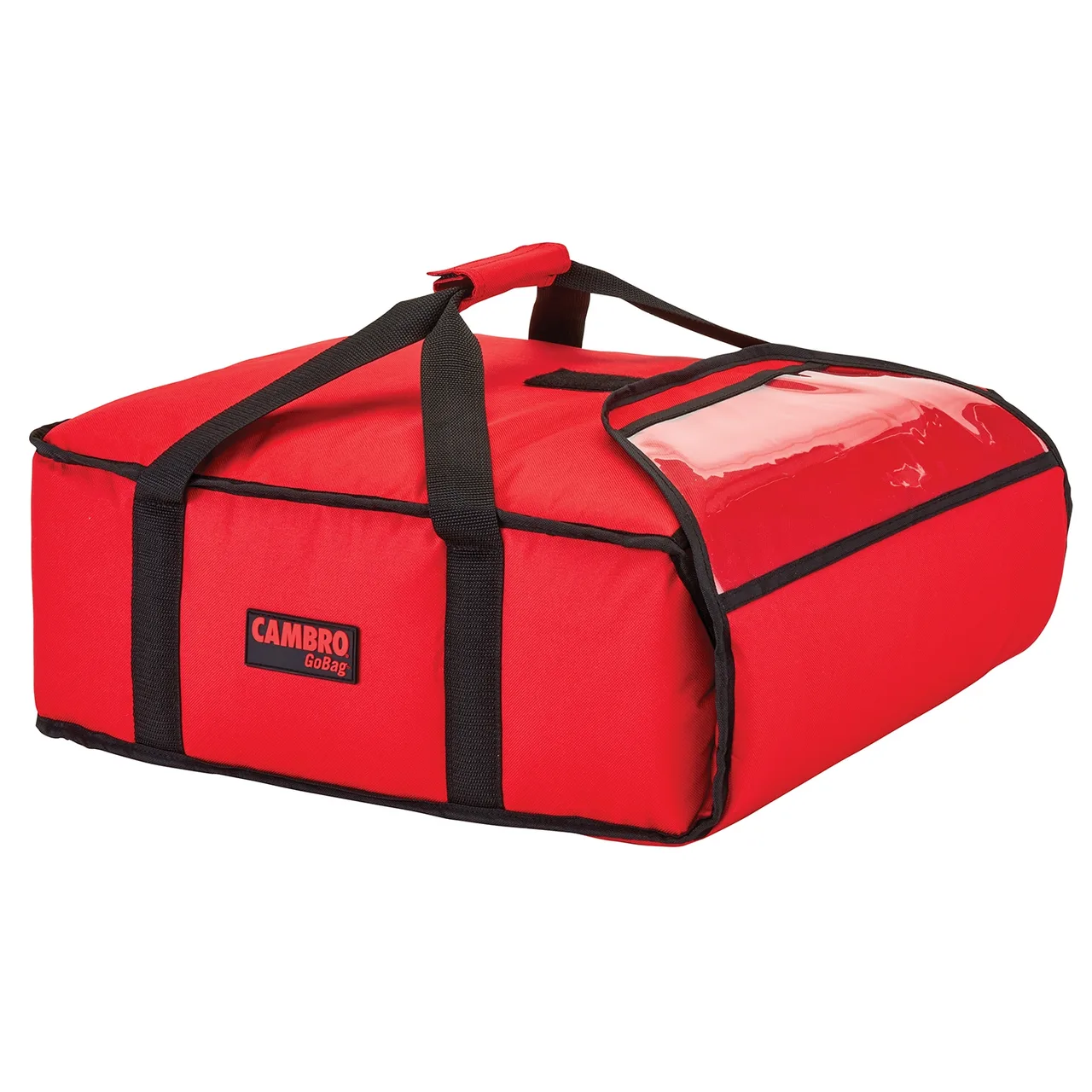 Cambro GBP216521 GoBag Pizza Delivery Bag, 16-1/2" x 18" x 6-1/2", Red, Nylon Exterior, (2) 16" or (3) 14" Pizza Capacity