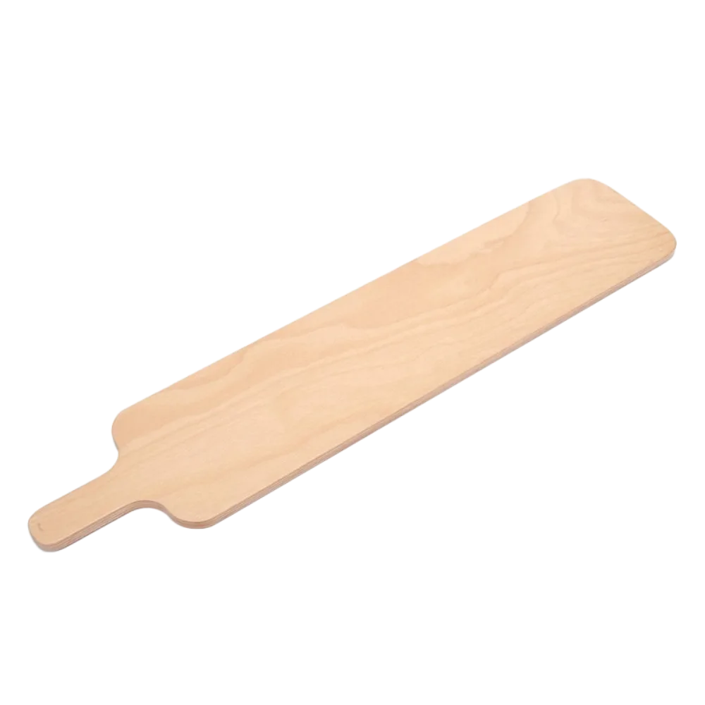Omcan USA 81219 Crostino Serving Board, Rectangular 23-7/10" x 5-9/10" x 1/2" Beech Plywood Handle