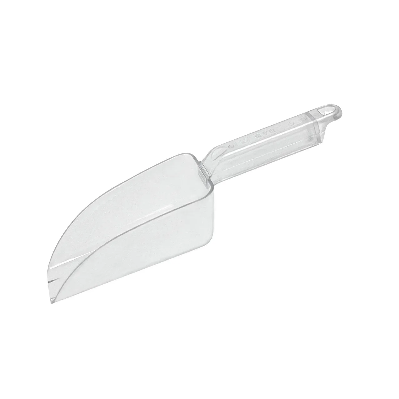 CAC China SCPP-12 Clear Polycarbonate Ice Scoop, 12 oz Capacity, Flat Bottom, NSF Certified Design