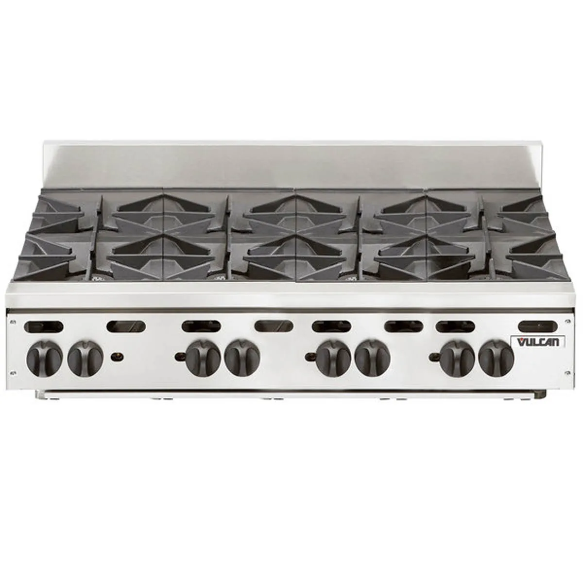 Vulcan VHP848 48" Countertop Gas Hotplate with (8) Burners, Infinite Controls, 240.000 BTU