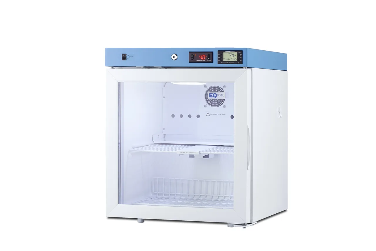 Summit ACR22G Medical Refrigerator, 19" White Finish, 1.94 cu.ft, +2 to +8°C, Glass Door, LED Light