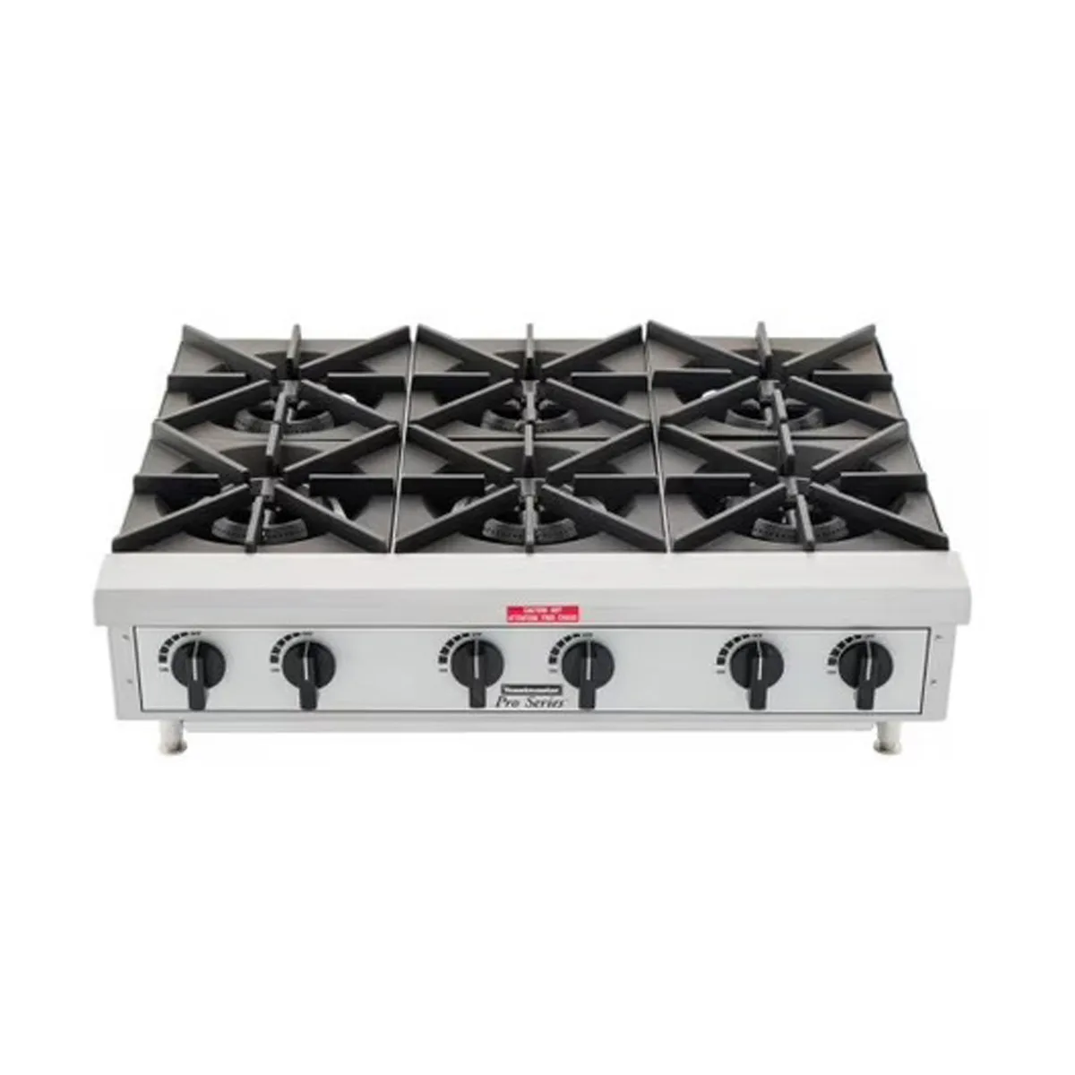 Toastmaster TMHP6 36" Countertop Gas Hotplate with (6) Burners, Manual Control, 132.000 BTU