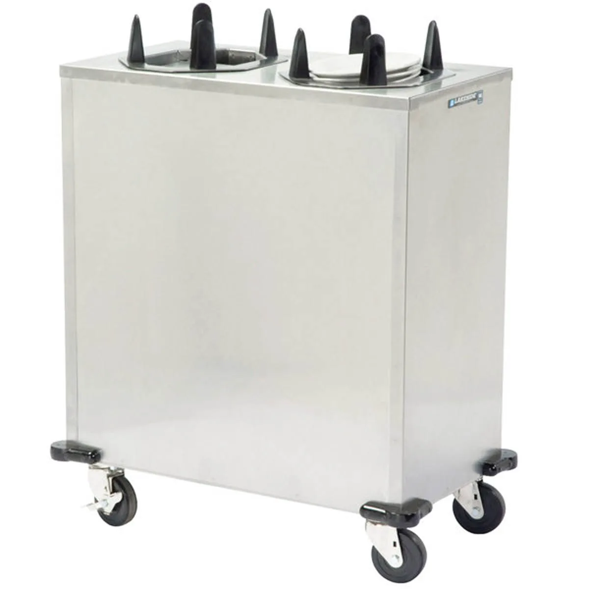 Lakeside V5211 Mobile 2-Stack Dish Dispenser For Oval Plates w/ 8.5"x11.5" Dish Size, Unheated