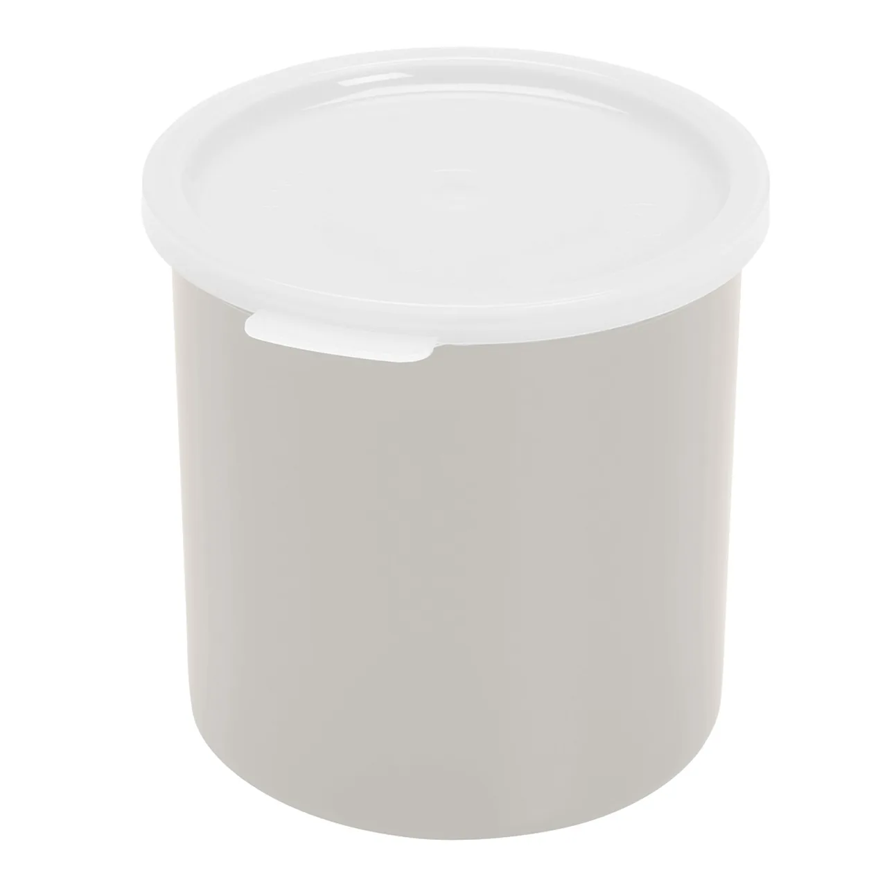 Cambro CP12148 1-Qt Round Salad Crock, 5-1/16" Dia X 5-3/16" H, White Polypropylene, Made In USA