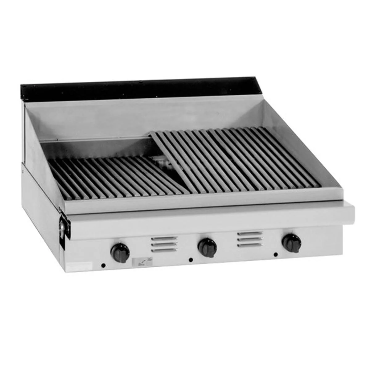 Garland US Range MST24BT 24" Gas Heavy Duty Range w/ 24" Full Briquette Charbroiler, Modular Base, 60.000 BTU