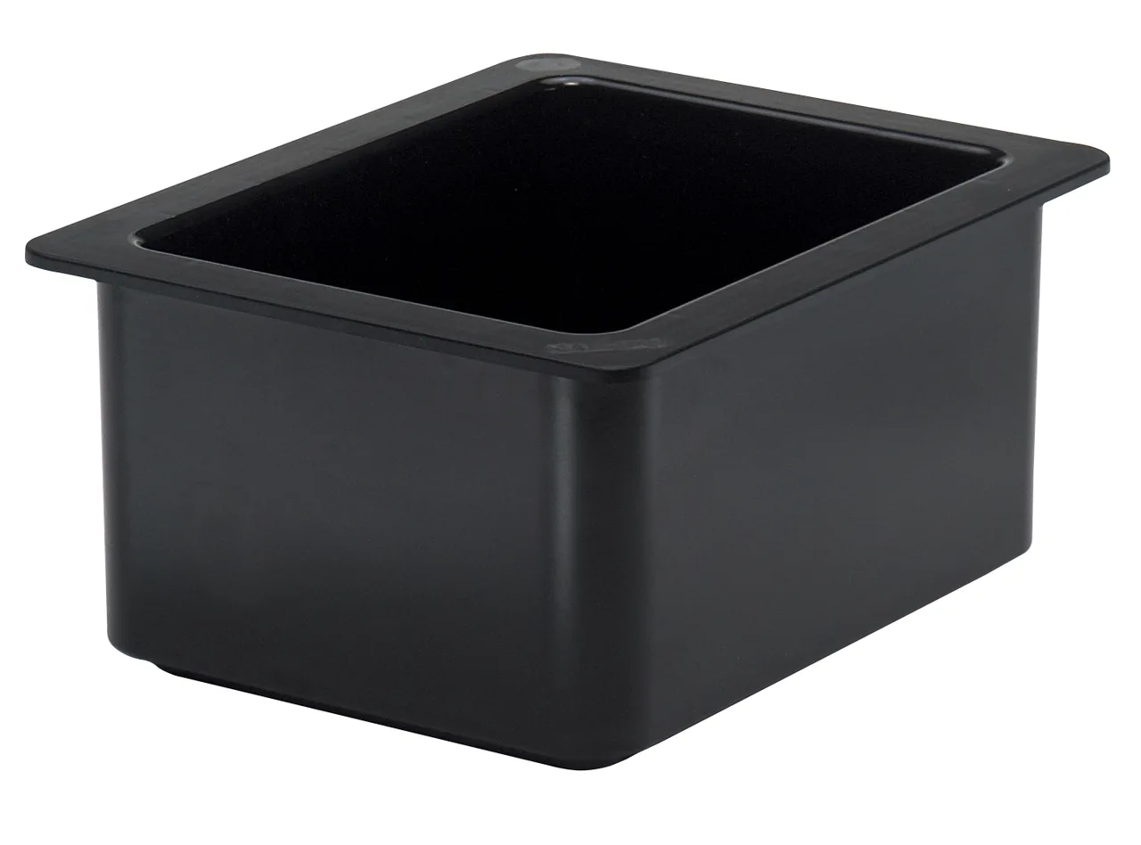 Cambro 26CF110 Coldfest Gastronorm Pan, 1/2 Size, 6" Deep, Black, Made in USA