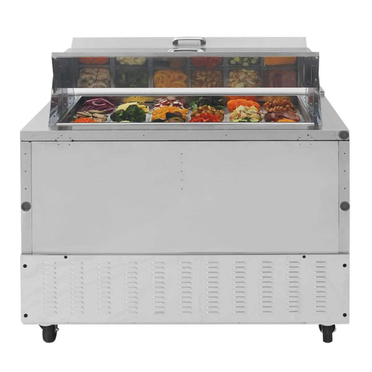 Turbo Air TST-48SD-18-N-DS 48" Mega Top Sandwich/Salad Prep Table w/ 2 Doors, 18 Pans