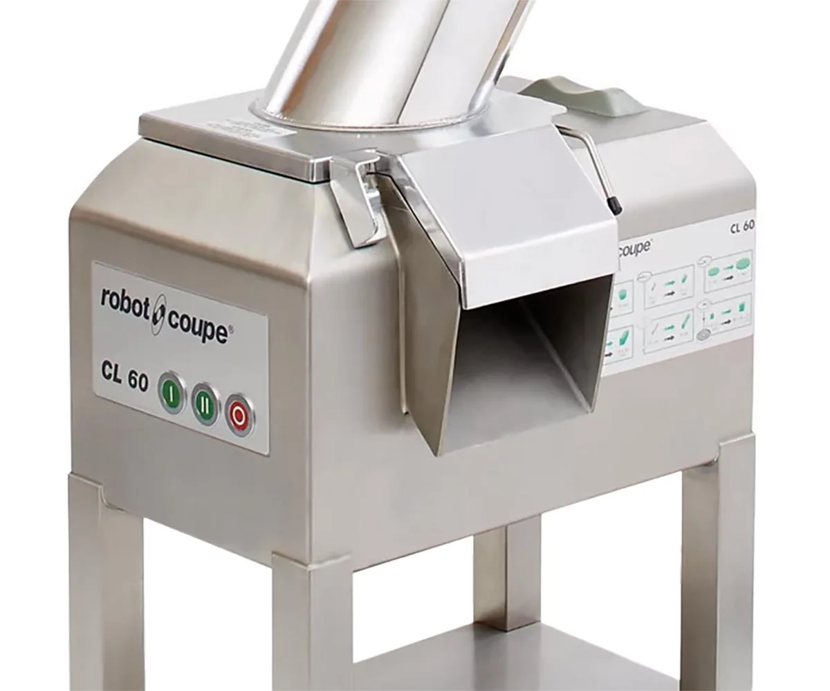 Robot Coupe CL60E2FEEDHEADS Food Processor with Pusher, Feed and Bulk, 2 Discs, 3 hp, 425 and 850 RPM, 3970 lbs/hr