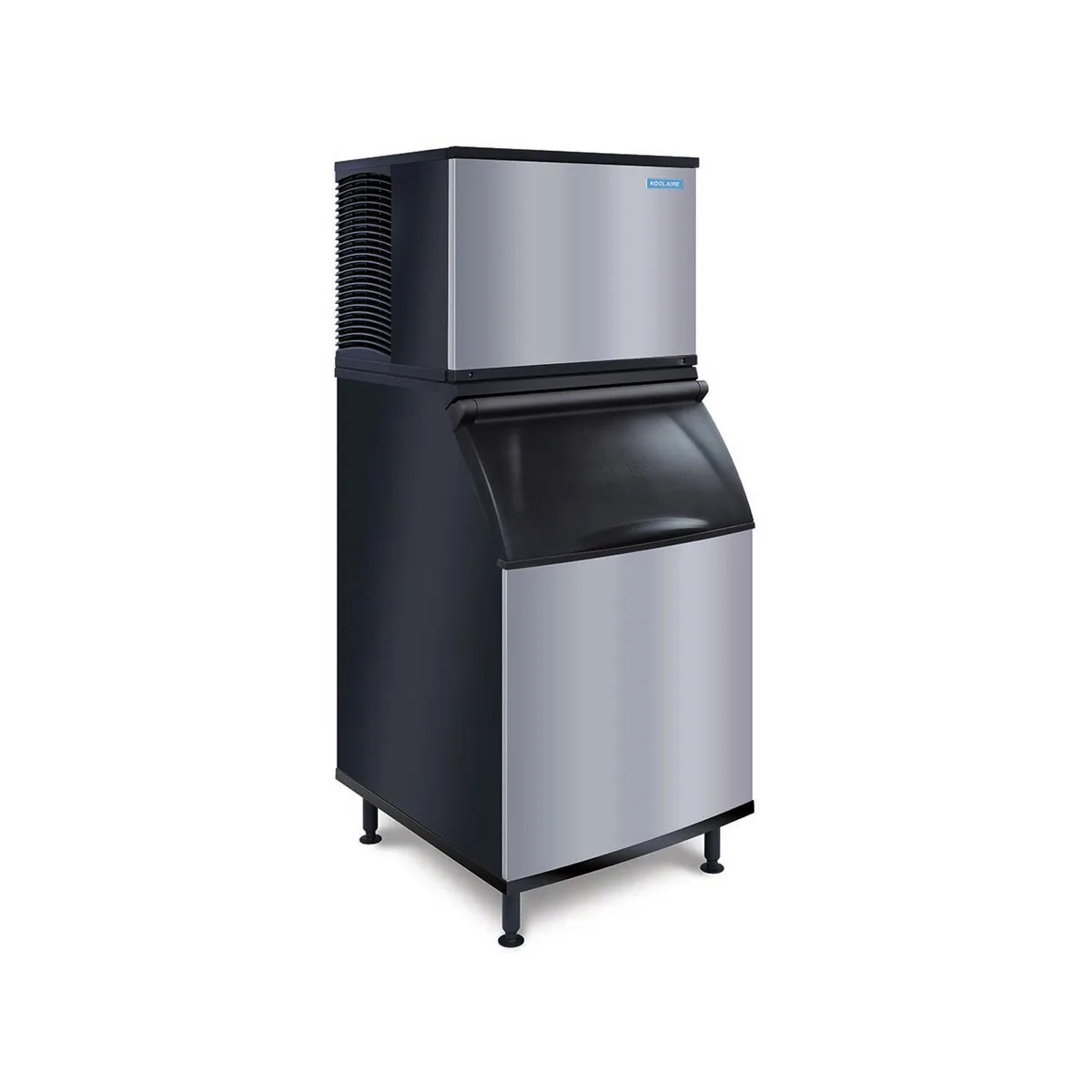 Koolaire KDT0500A/K570 Air Cooled Full Cube 515 lb Ice Machine with Bin, 532 lb Storage
