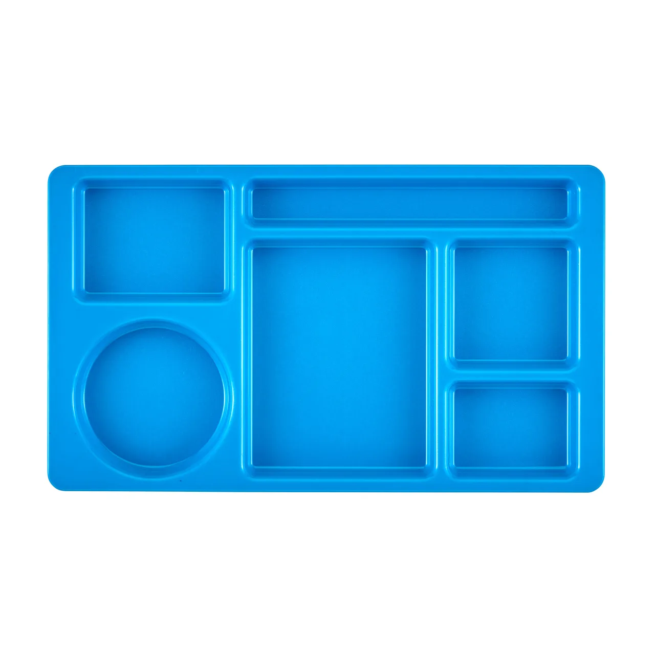 Cambro 915CW168 - 6-Compartment Tray, 8-3/4" x 15" Polycarbonate, Blue, Dishwasher Safe, NSF
