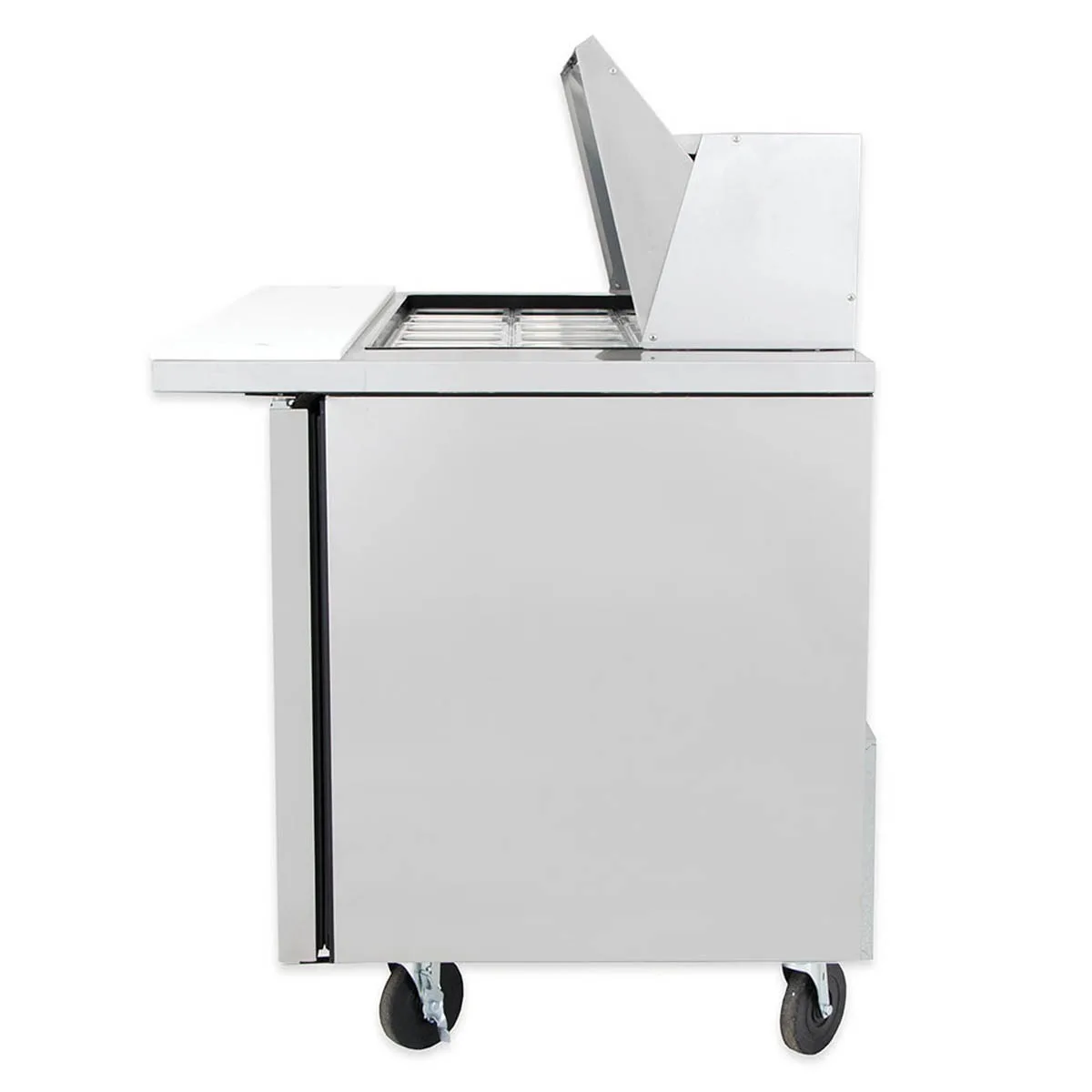 True TSSU-48-18M-B-HC 48" Mega Top Sandwich/Salad Prep Table w/ 2 Doors 18 Pans