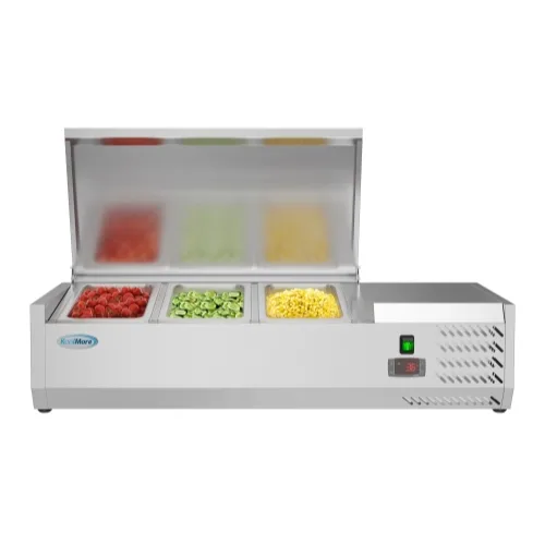 Koolmore SCDC-3P-SG 39" Refrigerated Countertop Prep Unit