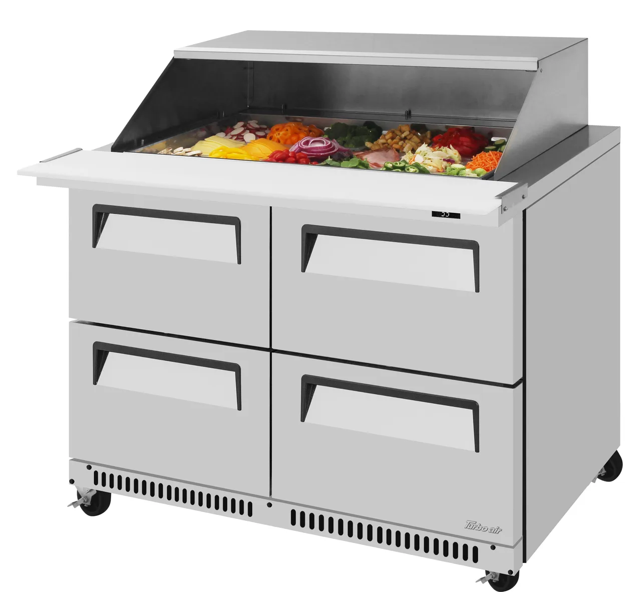 Turbo Air TST-48SD-18-D4-FB-N-SL Mega Top Sandwich / Salad Unit Refrigerated Counter
