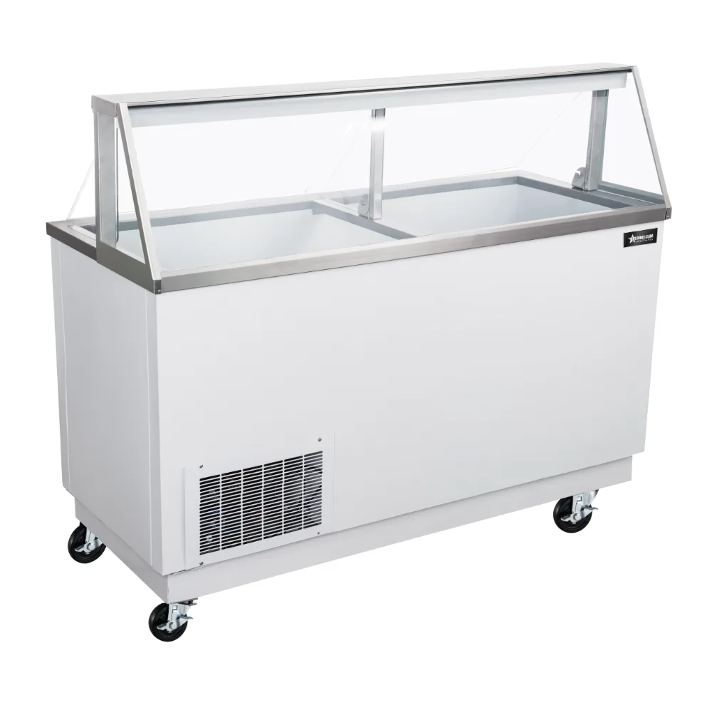 Omcan USA 50121 (FR-CN-0068) 67" Ice Cream Dipping Cabinet w/ Curved Sneeze Guard