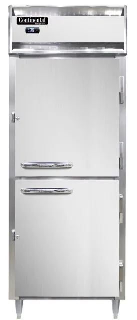 Continental Refrigerator D1RENPTHD-SD-GD 28.5" 1-Section Pass-Thru Refrigerator, 22 cu. ft., Top Mounted