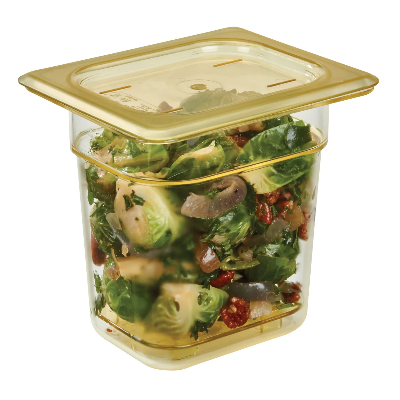 Cambro 80HPD150 H‑Pan Drain Shelf, 1/8‑Size Amber Box, -40°F to 300°F NSF, Non‑Stick