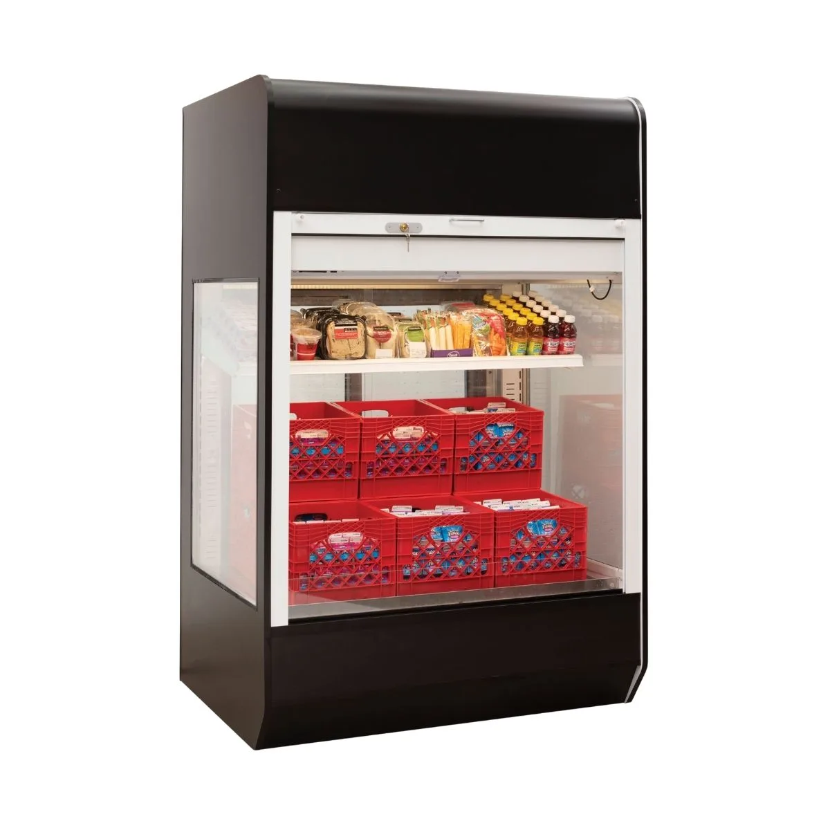 Federal Industries LMDM4878SC 49" Vertical Refrigerated Open Air Milk Merchandiser in Black