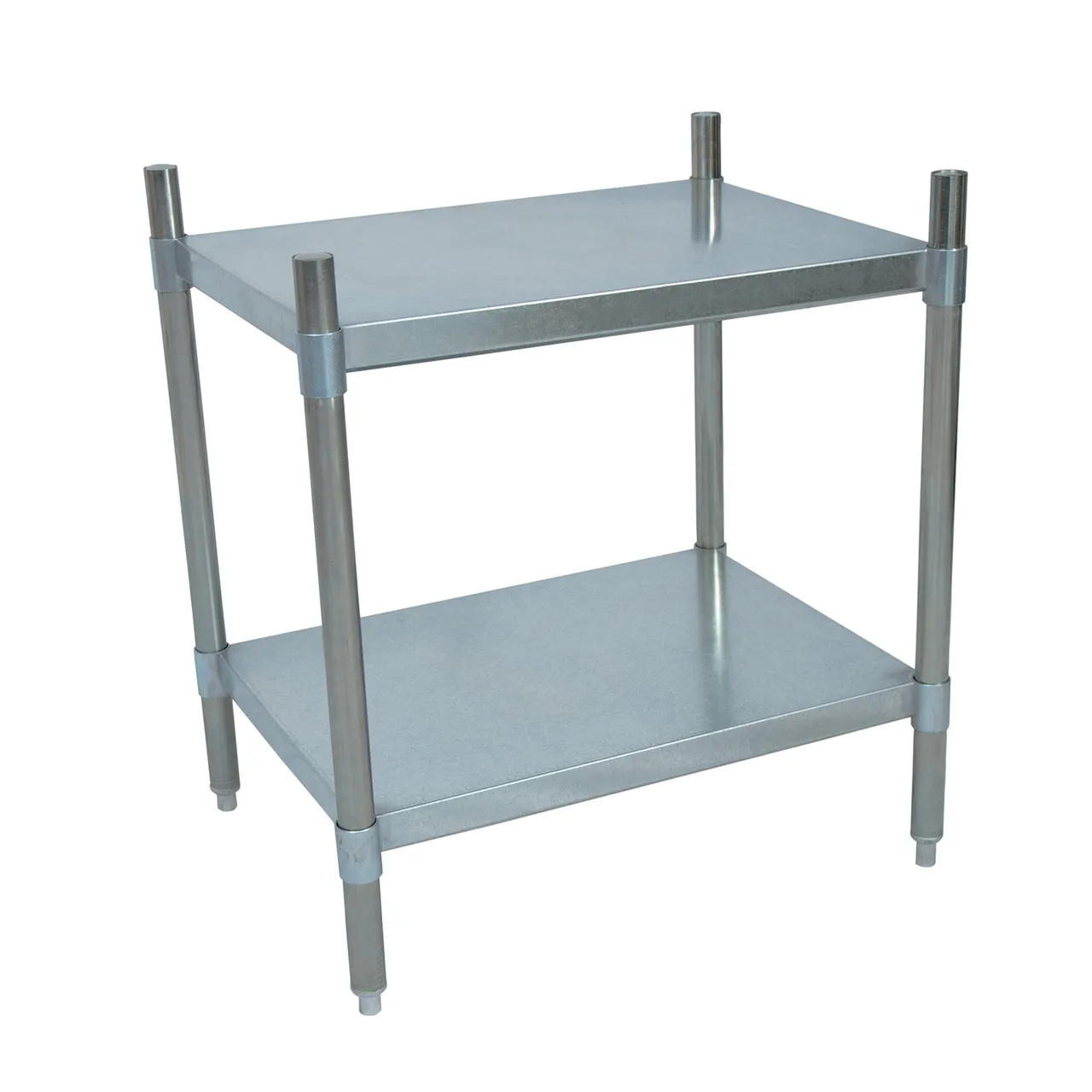 BK Resources SSU3-5524 2 Shelf Stainless Steel Dry Storage Shelving Unit - 55" x 24" x 38"