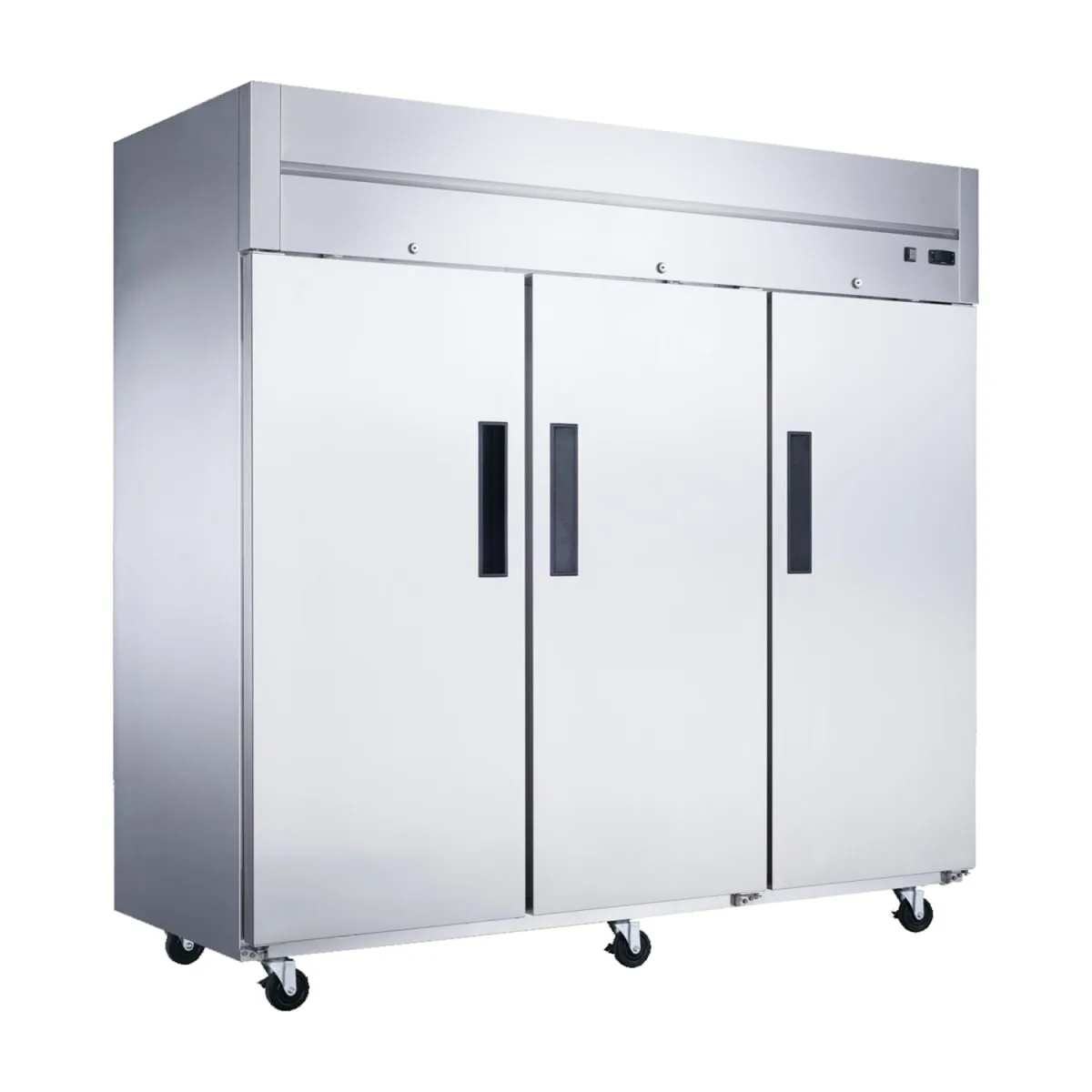 Dukers D83AF 82 5/8" Three Section Reach In Freezer, (3) Left/Right Hinge Solid Doors, 115v