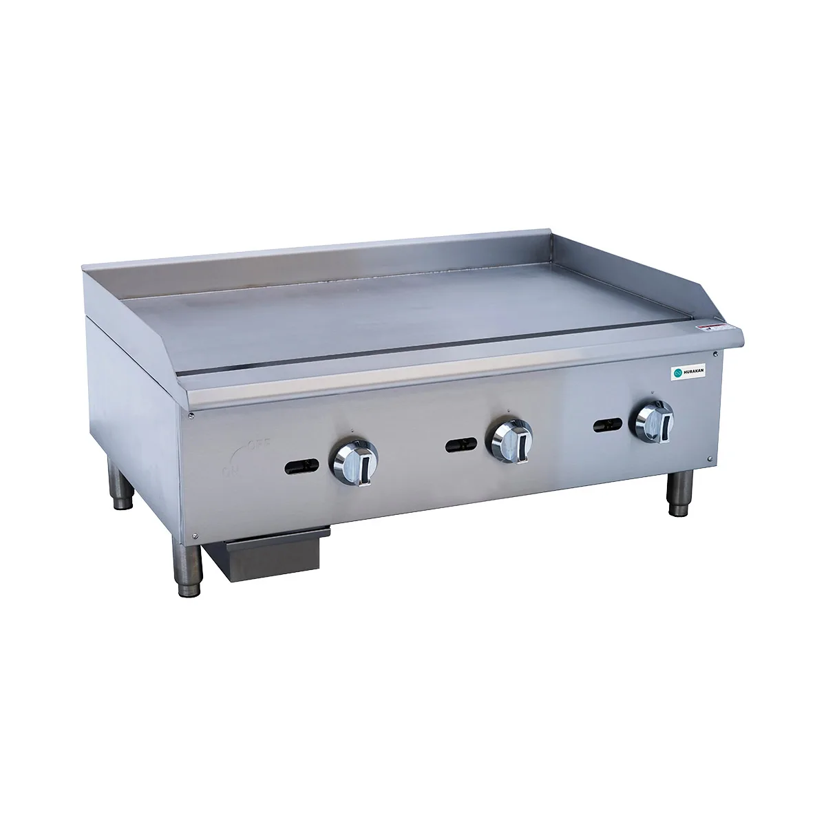 Hurakan HKN-PSXGL36 A/W 36" Countertop Gas Griddle w/ 3/4" Steel Plate, Manual Control, 90.000 BTU