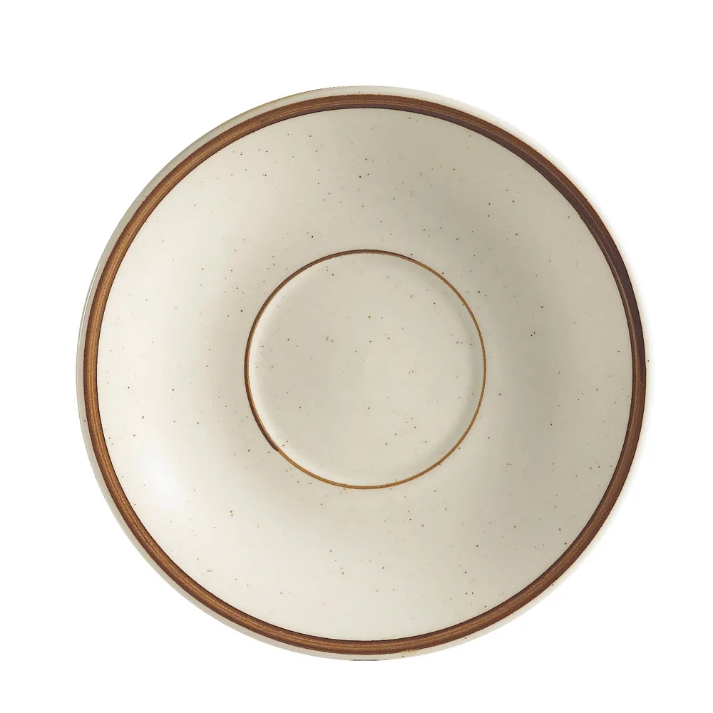 CAC China AZ-2 - 6" Dia x 1" H Round Saucer, White Stoneware, Safe for Microwave - 1 Dozen