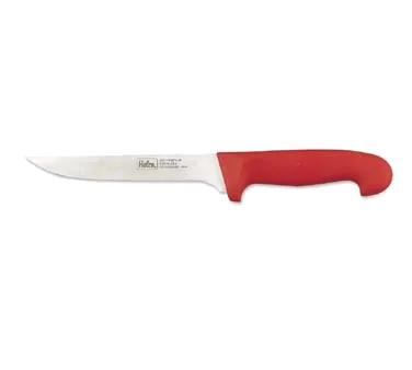 Browne USA PC1286RD Boning Knife, 6" German Molybdenum Stainless Steel Blade, Red ABS Stamped Handle