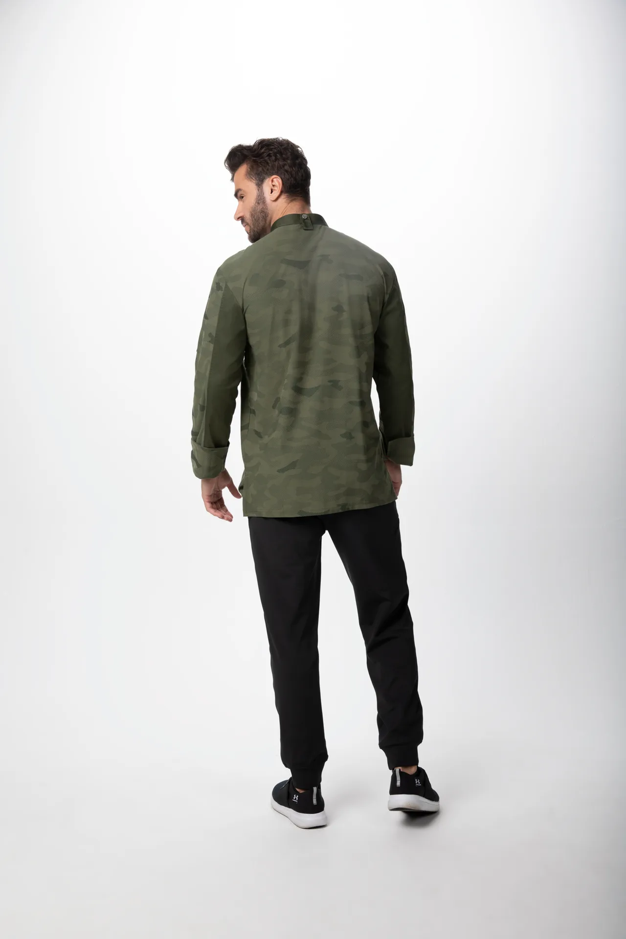 Chef Works CBN01-OLI-S Mojave Chef Coat, Double Breasted, Olive, S, 62% Polyester/38% Cotton