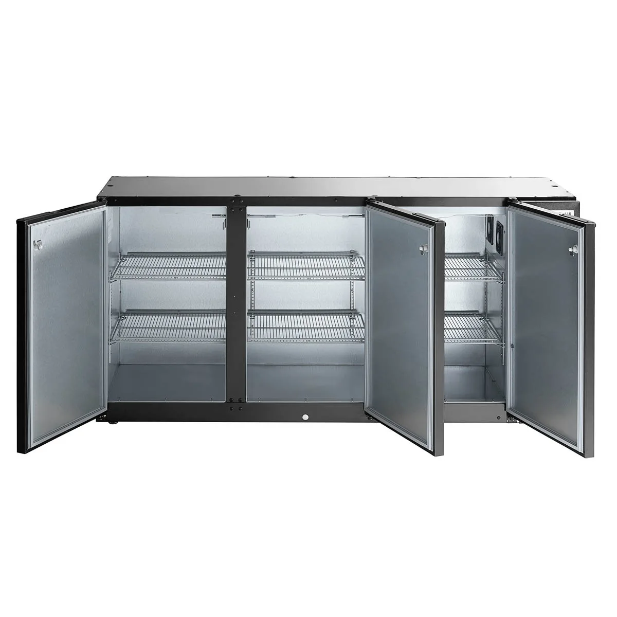 Beverage Air BB72HC-1-B 72" Three Section Back Bar Cooler with Solid Door, 19.92 cu. ft.