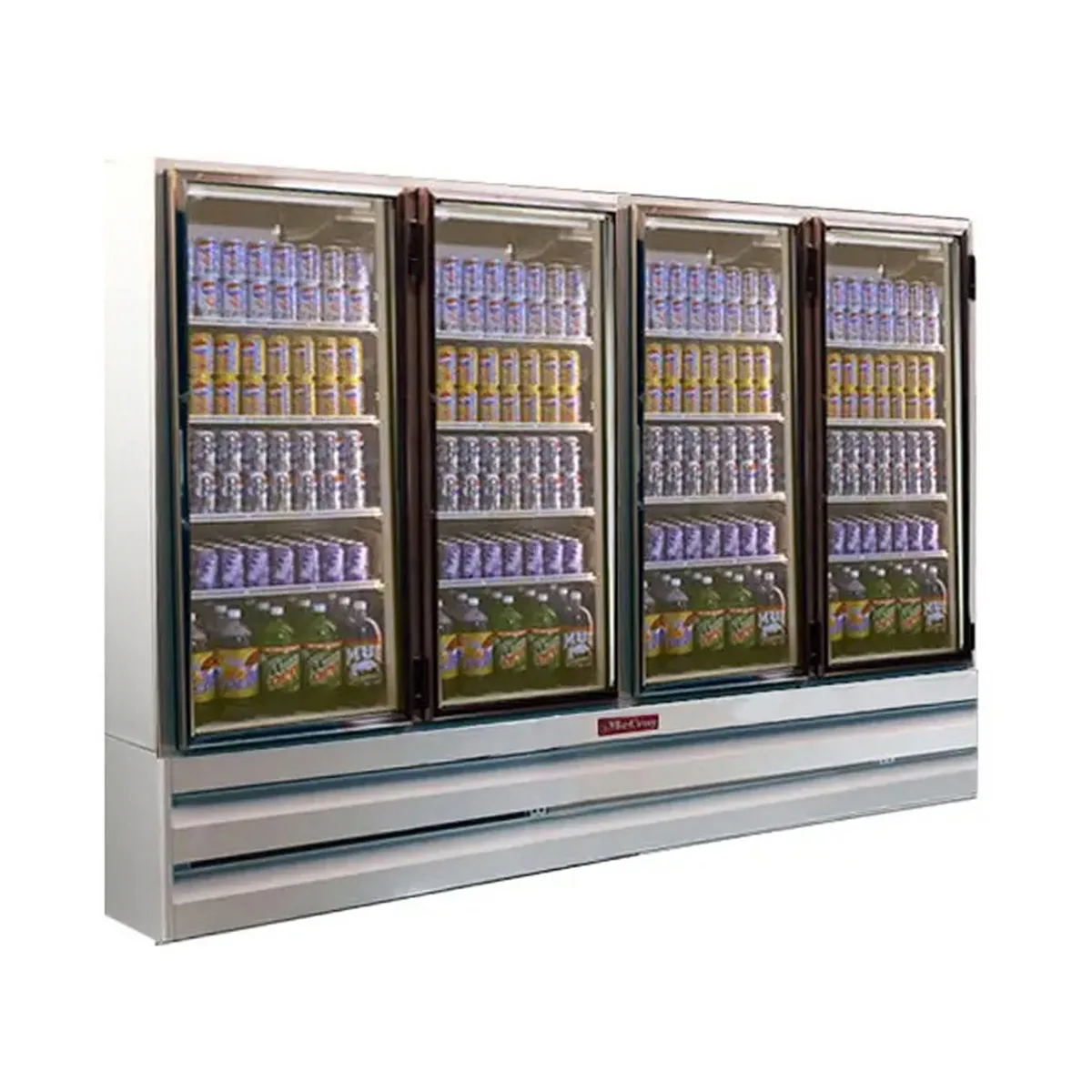 Howard-McCray GR88BM-S 103" Four Section Merchandiser Refrigerator with Glass Door, 88 cu. ft.