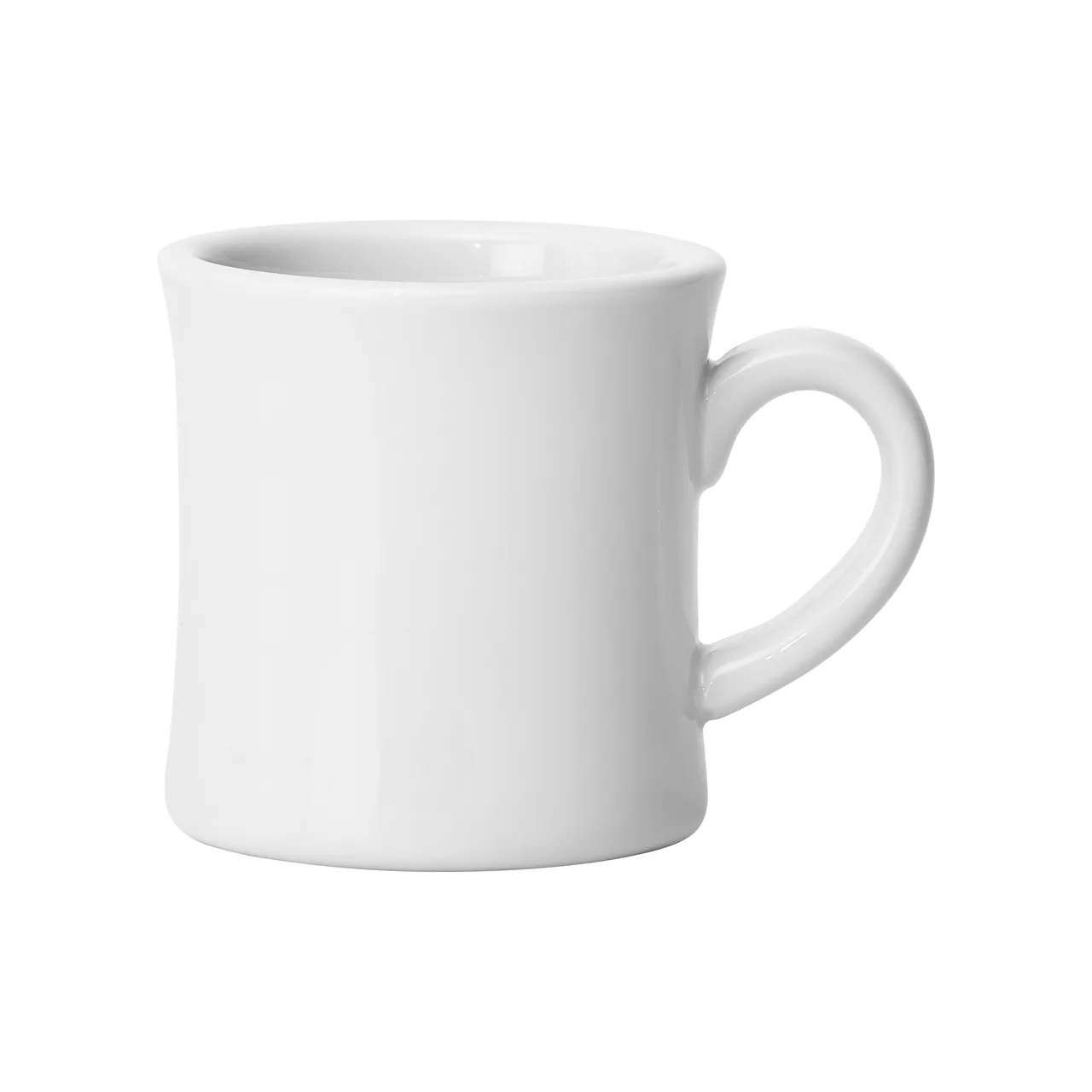 Winco BMC-12 Bulawayo Mug, 12‑13 oz, 3.5" Dia x 4" H, Round White Porcelain - 1 Dozen