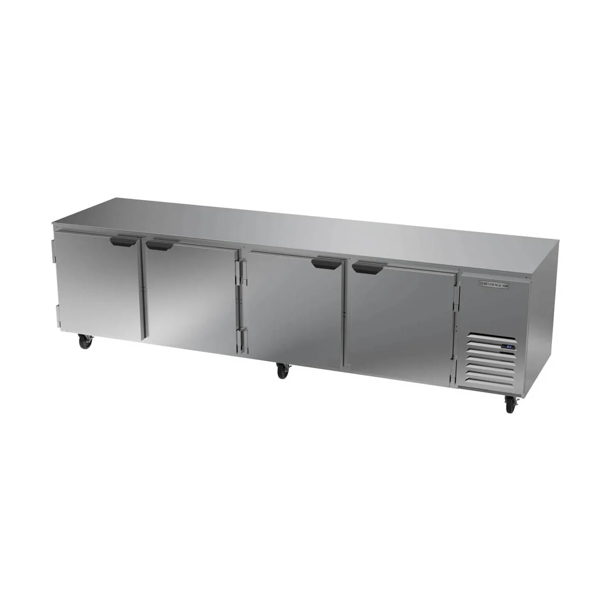 Beverage Air UCR119AHC 119" Four Section Undercounter Refrigerator w/ 4 Doors, 40 cu. ft.