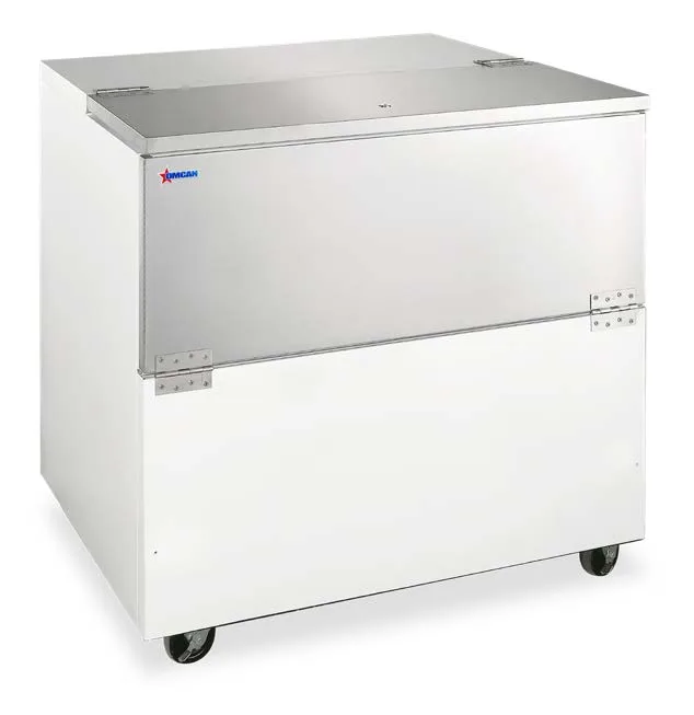 Omcan USA 50101 34" Single Sided Milk Cooler, Cold Wall, 8 Crates Capacity