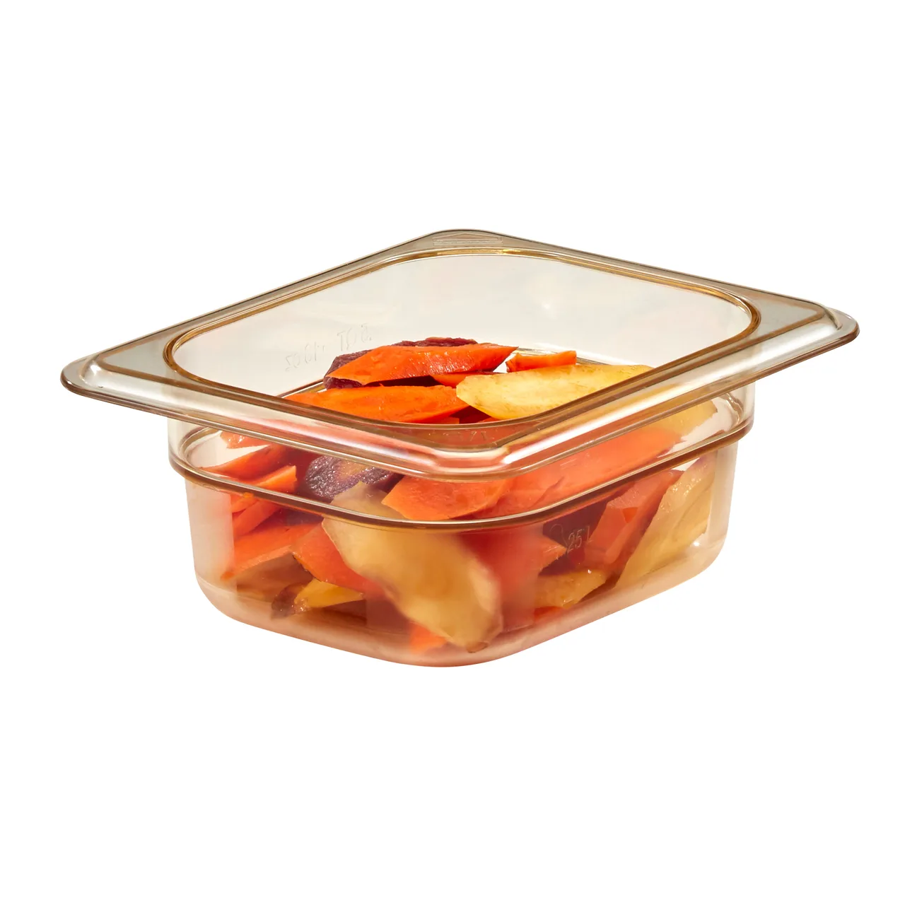 Cambro 82HP150 H‑Pan Food Pan, 1/8 Size, 2‑1/2″ Deep Amber Non‑Stick Plastic, -40°F To 375°F, NSF