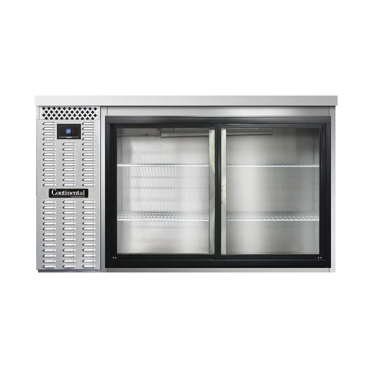 Continental Refrigerator BB59SNSSSGD 59" Back Bar Refrigerator with Glass Door