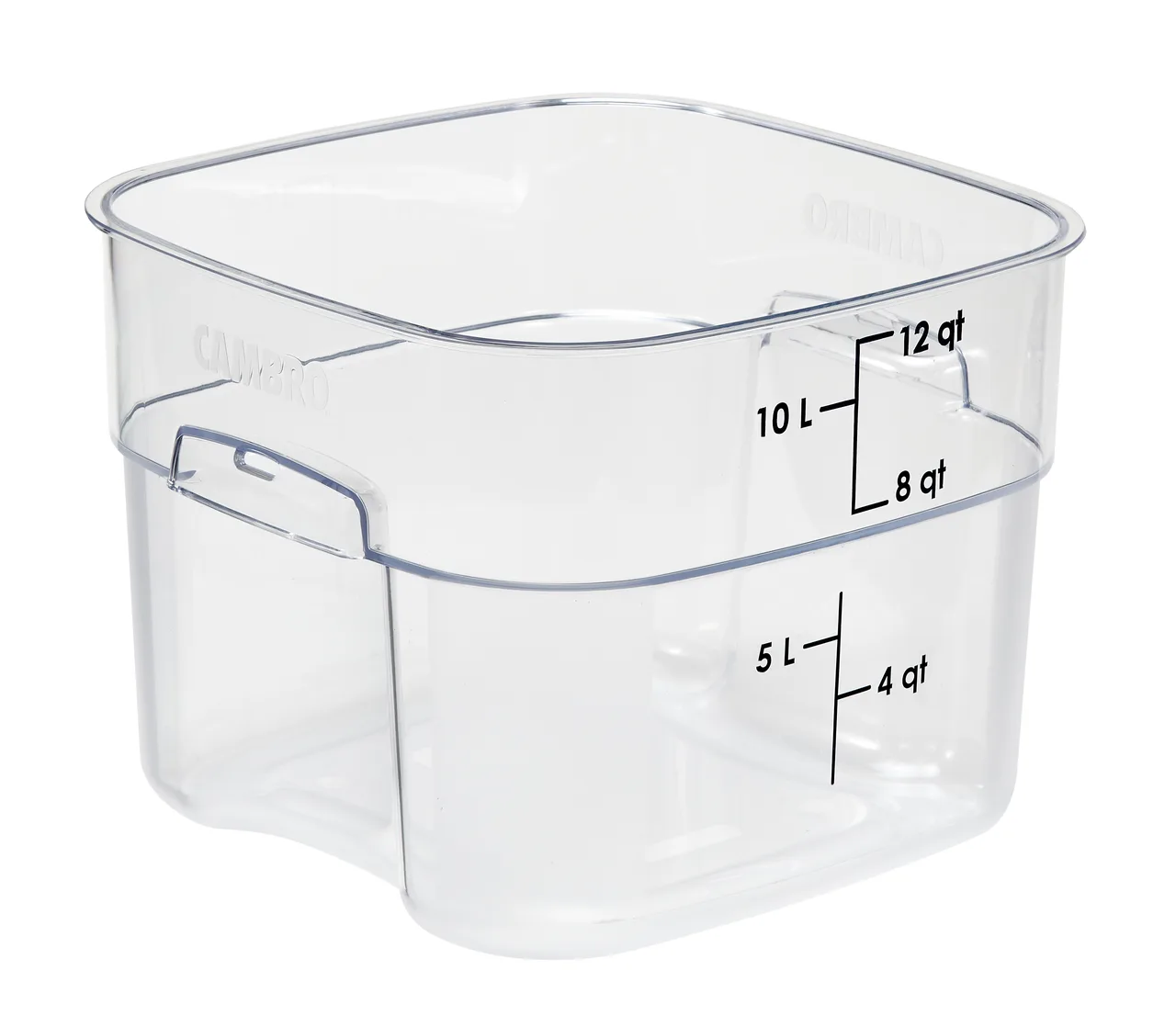 Cambro 12SFSPROCW135 CamSquare FreshPro 12qt Square, 11.4L x 11.4W x 8.5H, Polycarbonate NSF