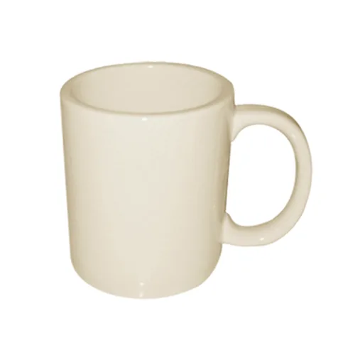 CAC China MUG-50-AW - 10‑Ounce White Stoneware Mug, 3½" Dia. x 3¾" H, Microwave Safe - 1 Dozen