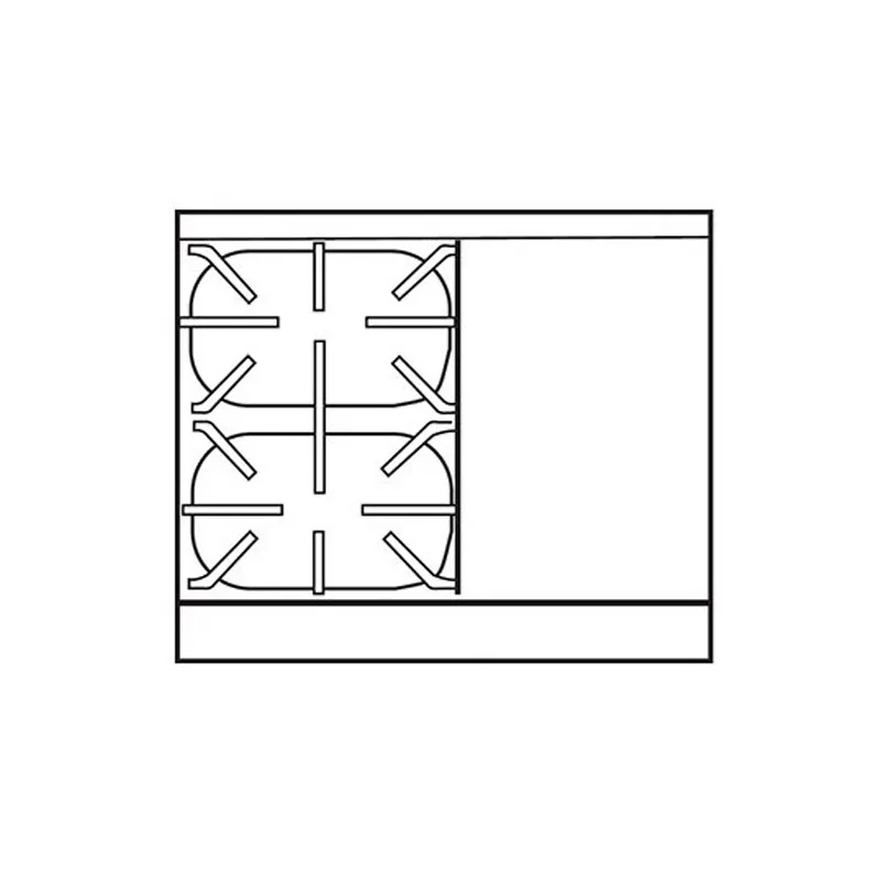 Imperial IHR-2-1HT-XB 36" Gas Heavy Duty Range w/ (2) Open Burners, (1) Hot Top, (1) Cabinet Base, 110.000 BTU