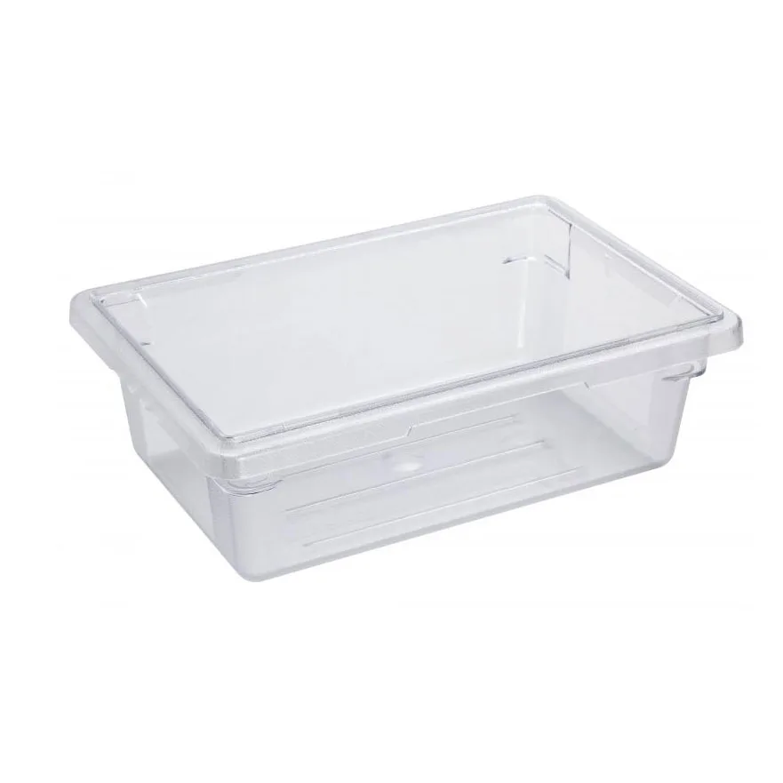 Omcan USA 85116 Food Storage Container – 12" x 18" x 6" Clear Polycarbonate, Stackable, NSF