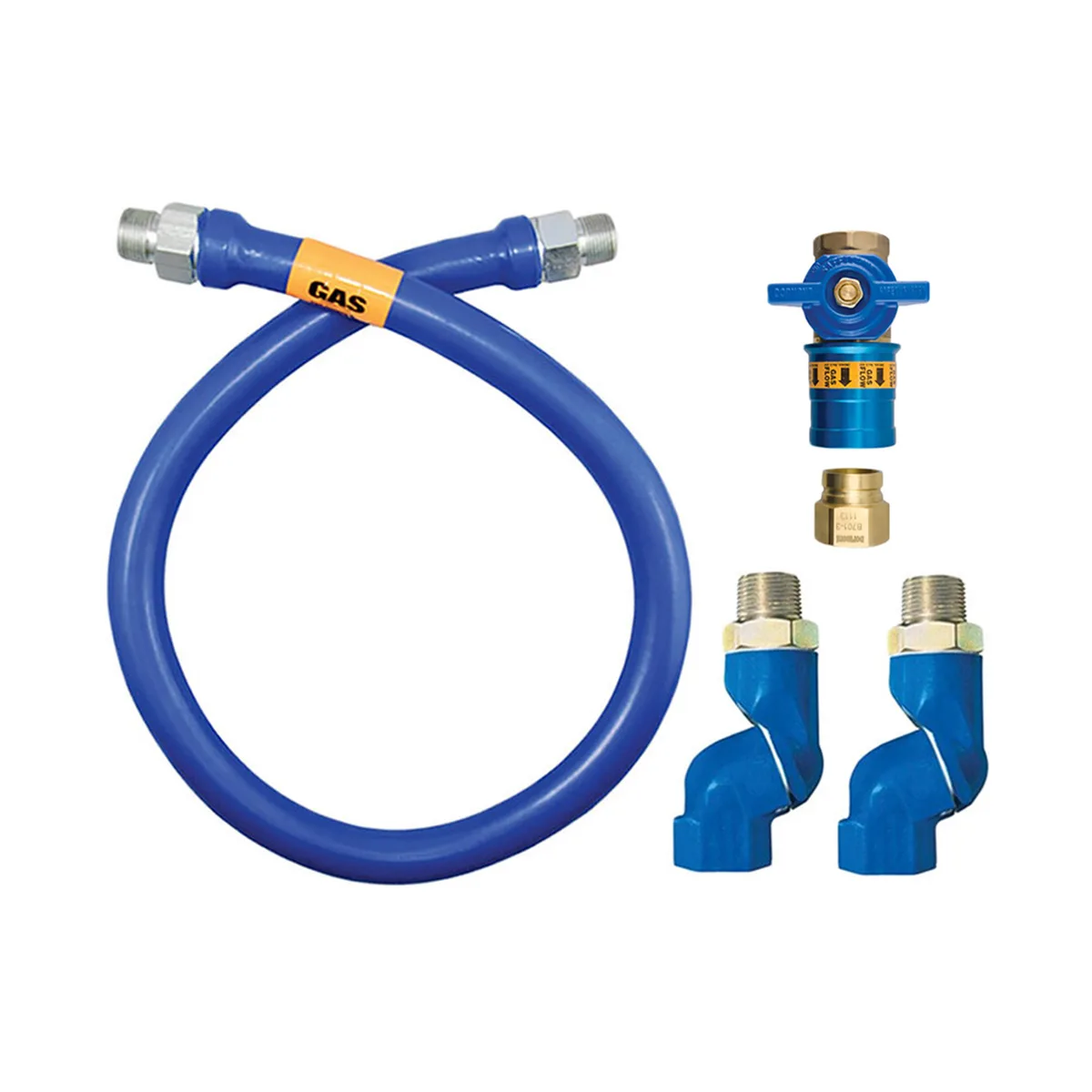 Dormont 16100BPCF2S48 Safety Quik 48" Gas Connector Kit w/ (2) Swivel MAX, 1" Diameter